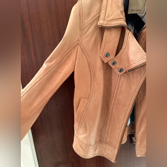 Camel 100% leather jacket by Ted Baker - Picture 9 of 16
